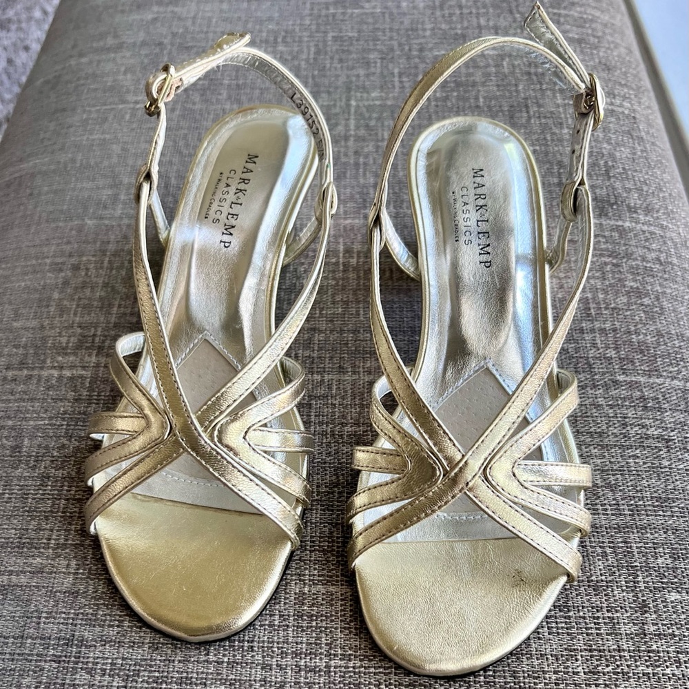 dress sandals gold color